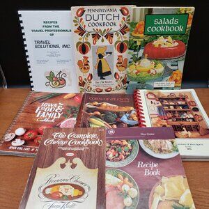Vintage Cookbook Lot Pennsylvania Dutch Kraft Cheese GE Slow Cooker Salads
